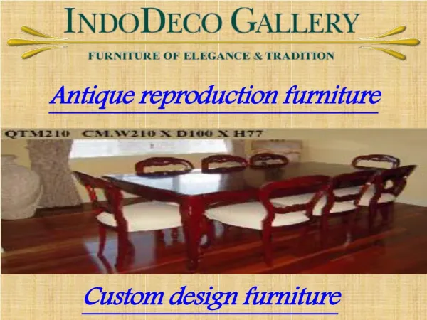 Custom design furniture
