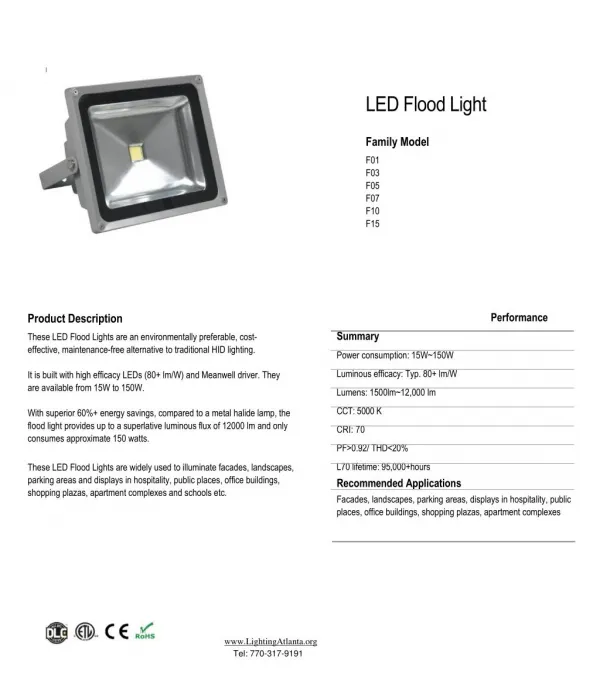 150w LED Flood Light Fixtures