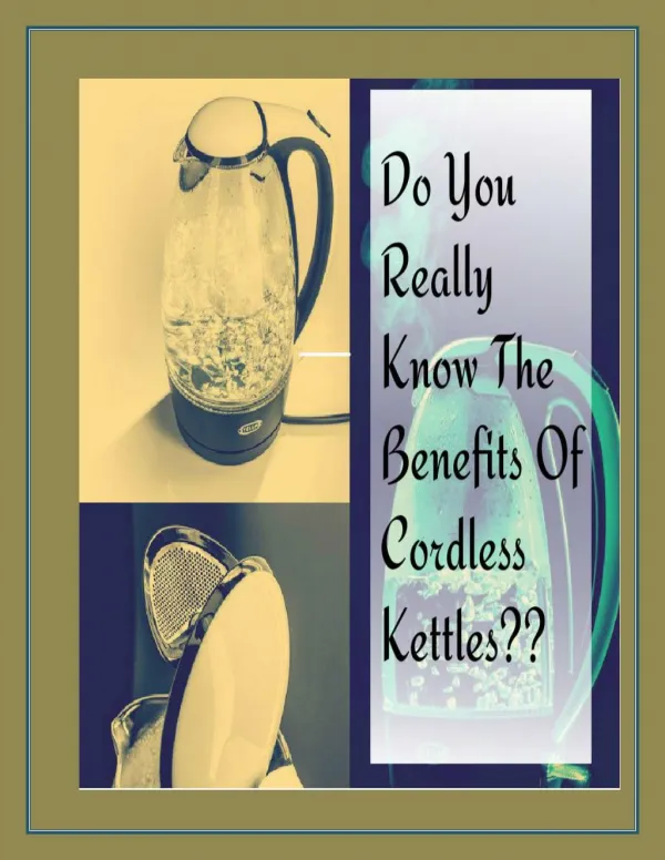 Plastic Kettles Cordless: Superior To Other Ones