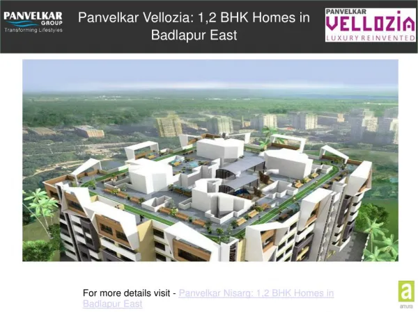 Panvelkar Vellozia: 1,2 BHK Homes in Badlapur East