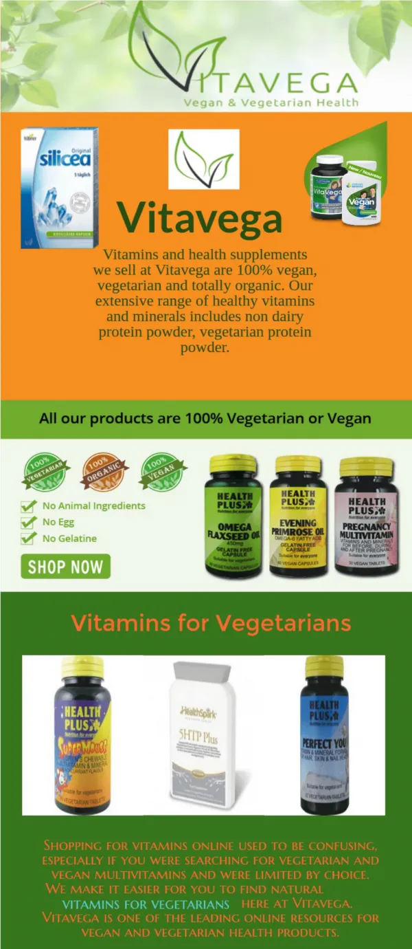 Vitamins for Vegetarians