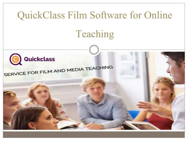 QuickClass Film Software for Online Teaching