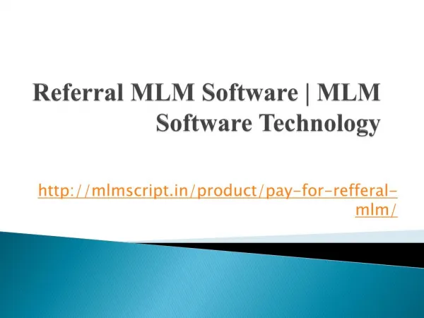 Referral MLM Software | MLM Software Technology