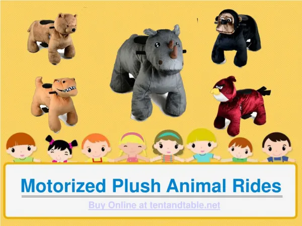 Motorized Plush Animal Rides - A Perfect for Kids Fun Activities!