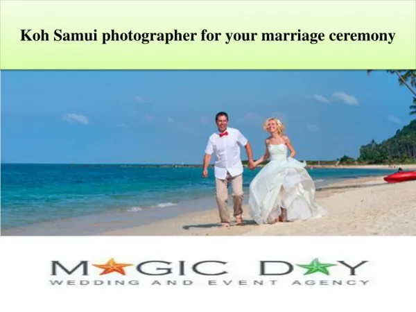 Koh Samui photographer for your marriage ceremony