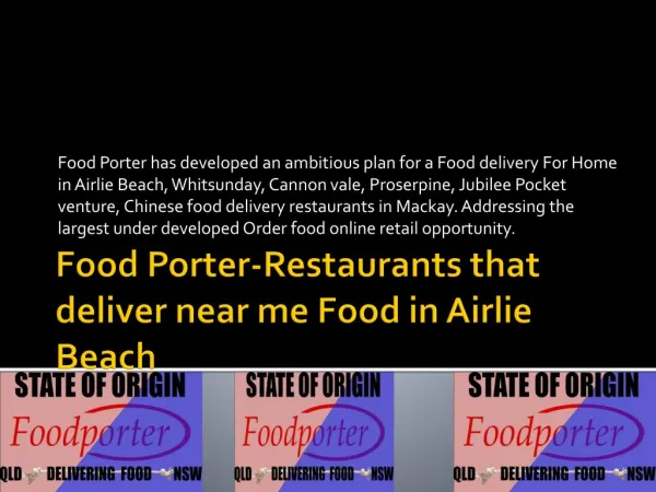 Restaurants that deliver near me Food in Airlie Beach