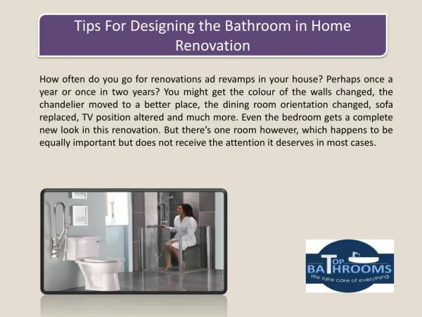 Tips For Designing the Bathroom in Home Renovation