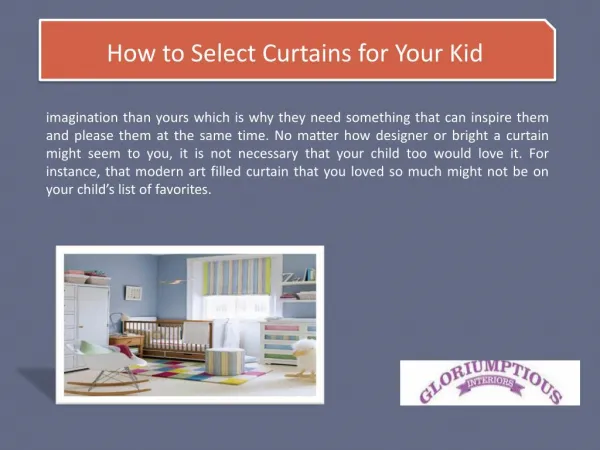How to Select Curtains for Your Kid