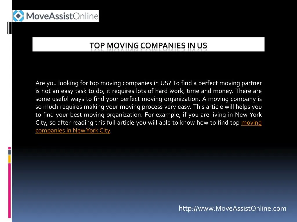 top moving companies in us
