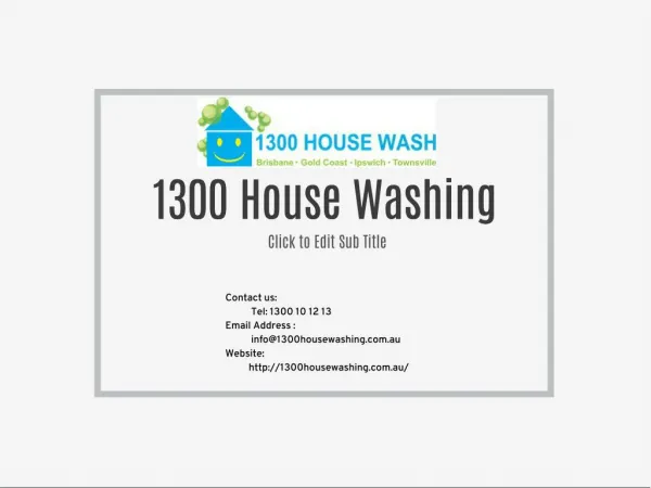 1300 House Washing