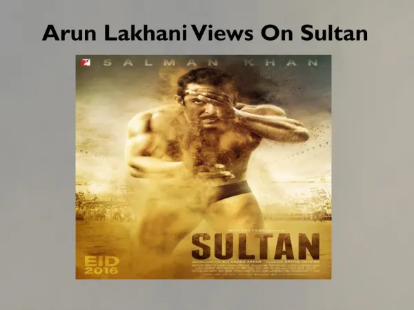 Arun Lakhani Views On Sultan
