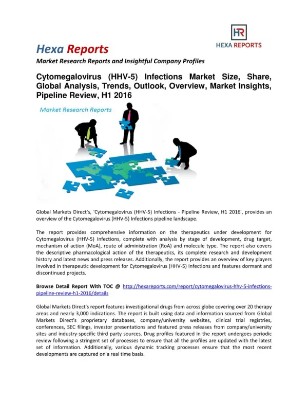 Cytomegalovirus (HHV-5) Infections Market Size, Share, Trends and Analysis