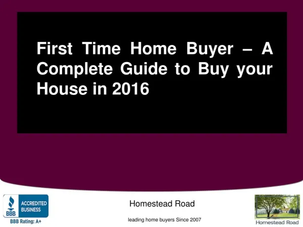First Time Home Buyer Tips: How to Buy Your First House: Homestead Road