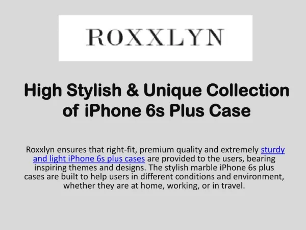 High Stylish & Unique Collection of iPhone 6s Plus Case