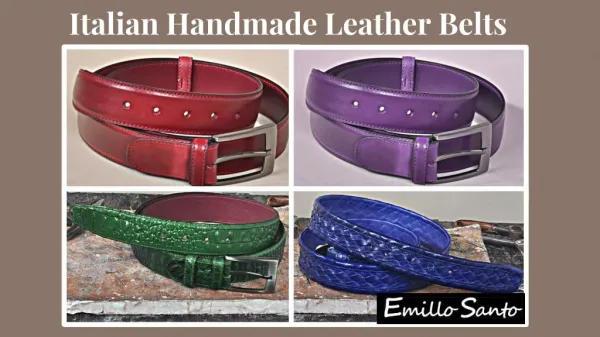 Luxury Italian Handmade Leather Belts for Men- Emillo Santo