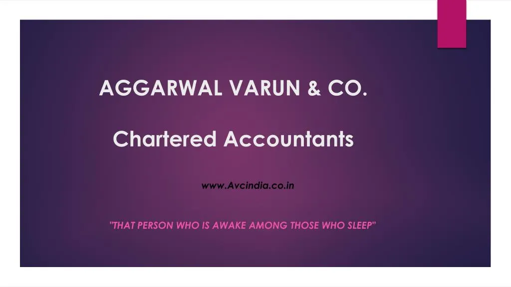 aggarwal varun co chartered accountants