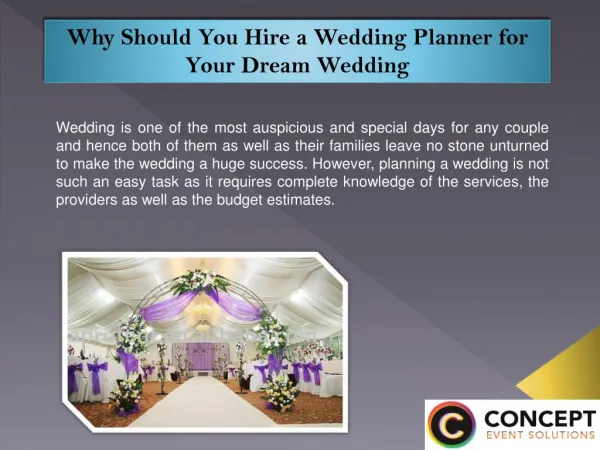 Why Should You Hire a Wedding Planner for Your Dream Wedding