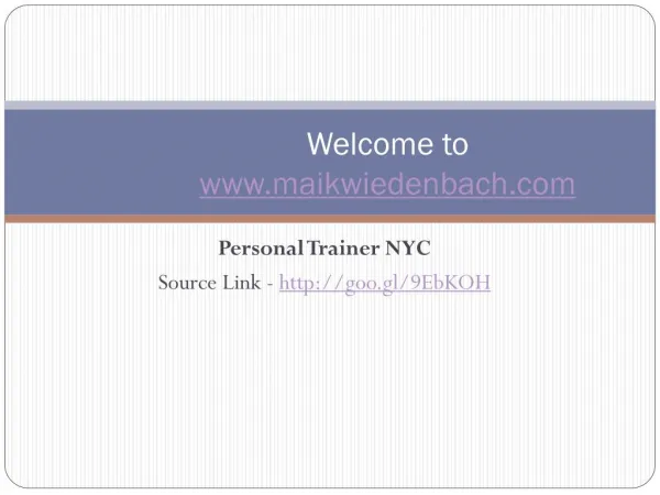 PERSONAL TRAINER NYC