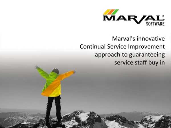 Marval's innovative continual service improvement approach
