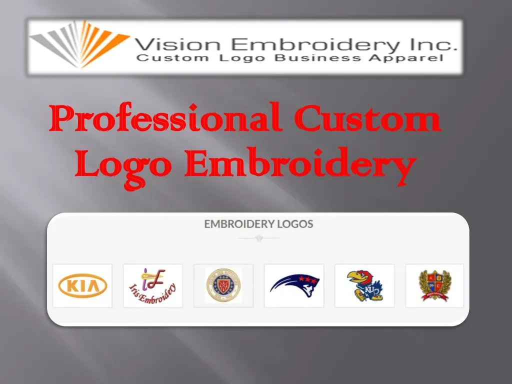 professional custom logo embroidery