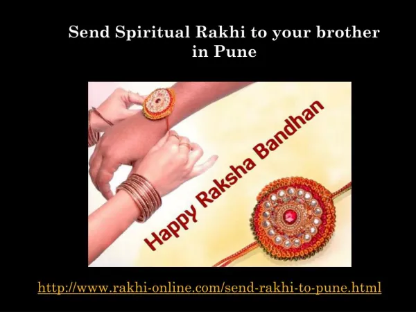Send spiritual rakhi to your brother in pune