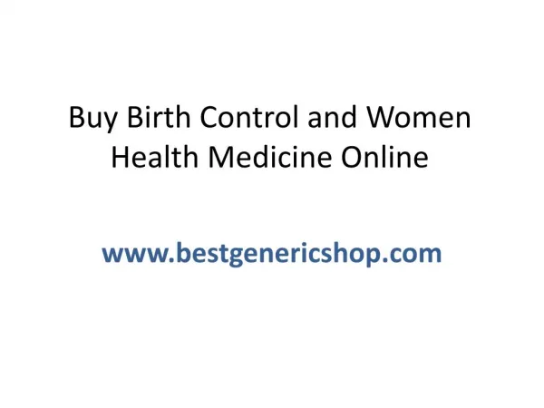 Buy birth control and women health medicine online at Discount