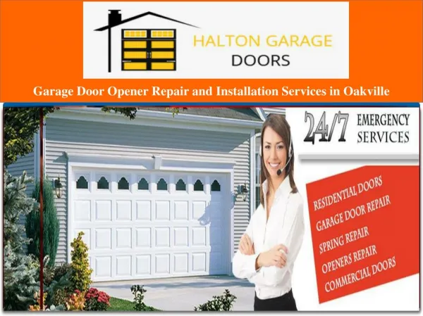 Garage Door Opener Repair and Installation Services in Oakville