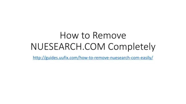 How to remove nuesearch.com completely