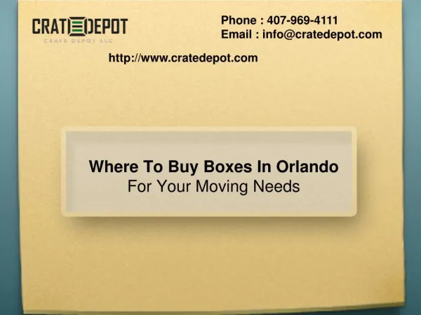 Where To Buy Boxes In Orlando