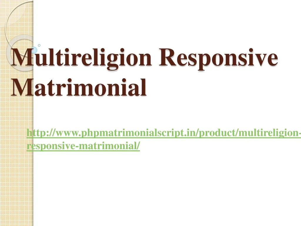 multireligion responsive matrimonial