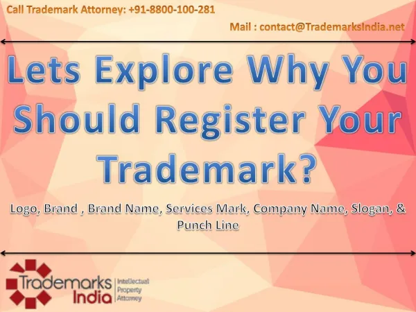 Why you should register your trademark?