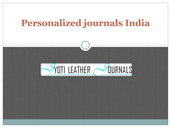 Personalized journals India