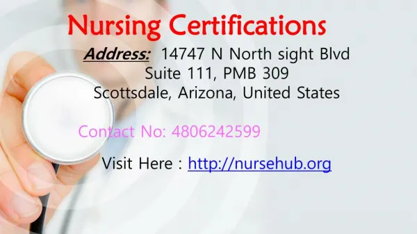 Nursing Certifications -Getting Nursing Certification