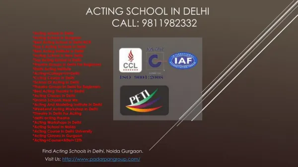 Acting School in Delhi, Acting Course After 12th, Acting Course in Delhi University, Best Colleges For Theater and Drama