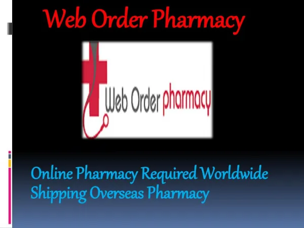 Web Order Pharmacy