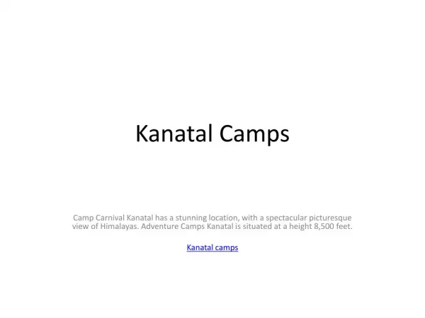 kanatal camps