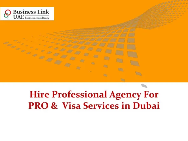 Hire Professional Agency For PRO & Visa Services in Dubai