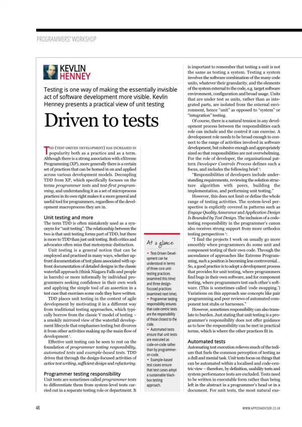 Driven to Tests