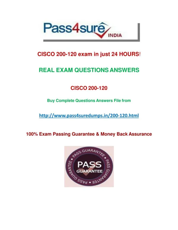 Pass4sure 200-120 Exam Questions