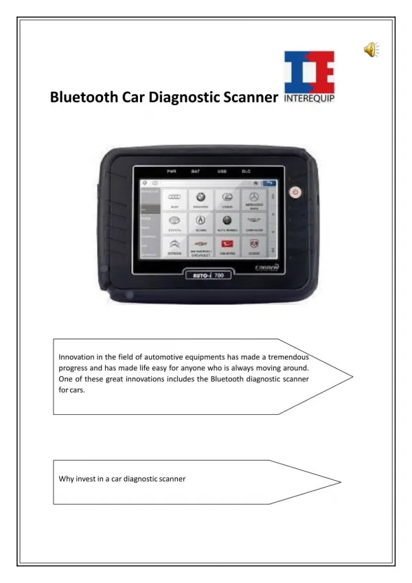 Car Diagnostic Scanner