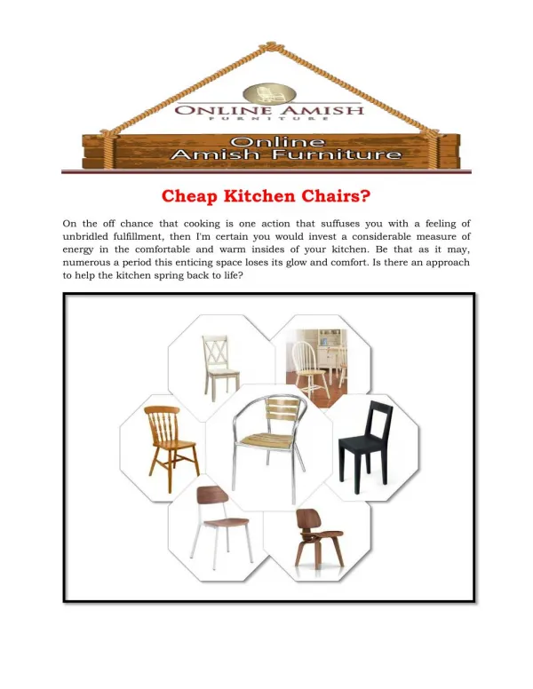 Cheap Kitchen Chairs?