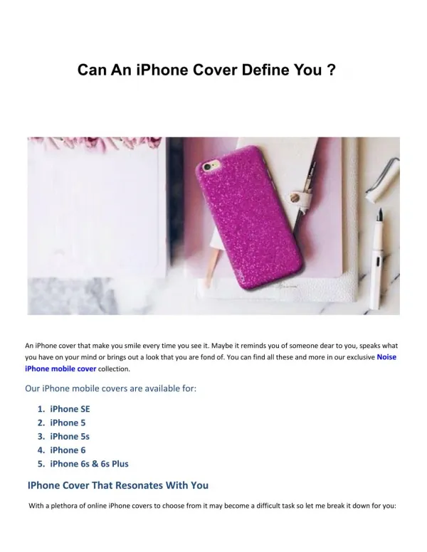 Can An iPhone Cover Define You