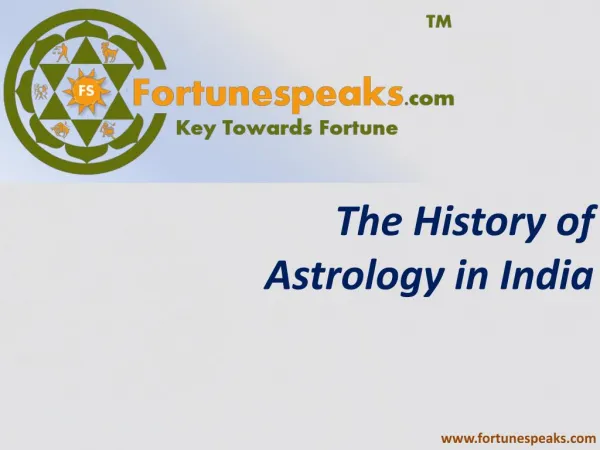 The History of Astrology in India