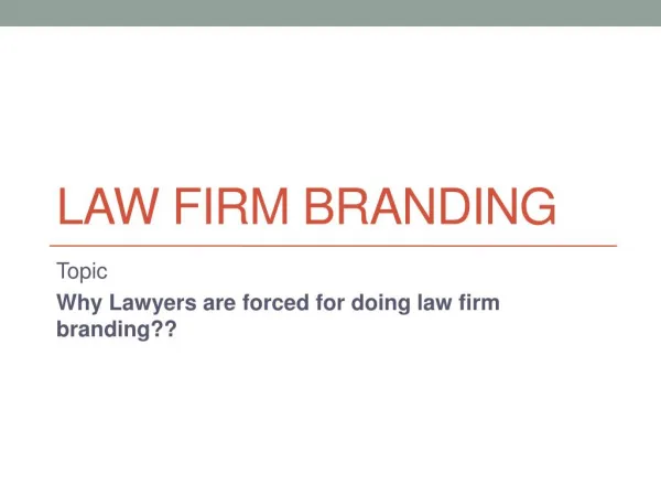 Advocate Branding | Law Firm Branding