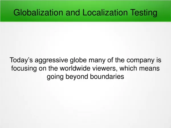 Globalization and Localization Testing In Details