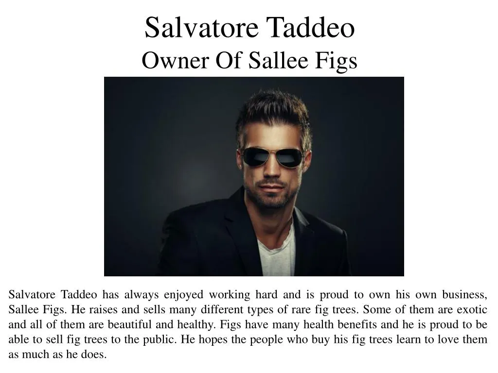 salvatore taddeo owner of sallee figs