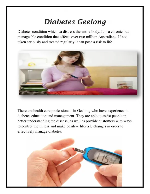 Diabetes Geelong