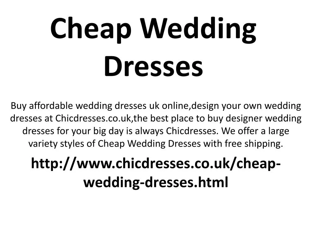 cheap wedding dresses