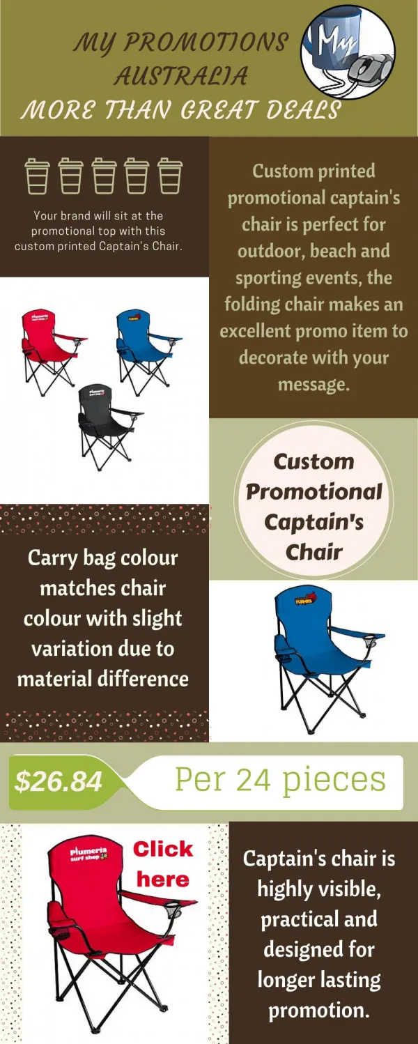 Promotional Folding Captain's Chair at My Promotions Australia