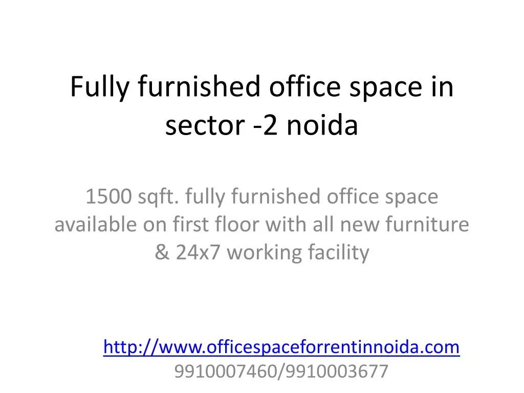 fully furnished office space in sector 2 noida
